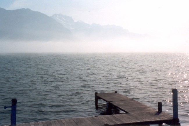 Brume matinale
sur le lac d'Annecy